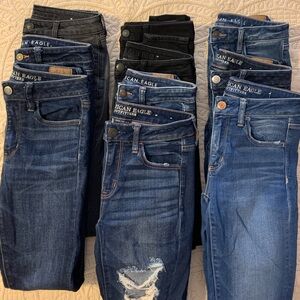 American Eagle Jeans 10 pair bundle (size 2-4 long)